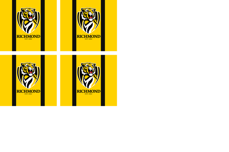 AFL Richmond 20oz Tumbler and Square Coaster Print