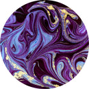 Sublimation Mug Print with Round Coaster Print - Blue/Gold Agate