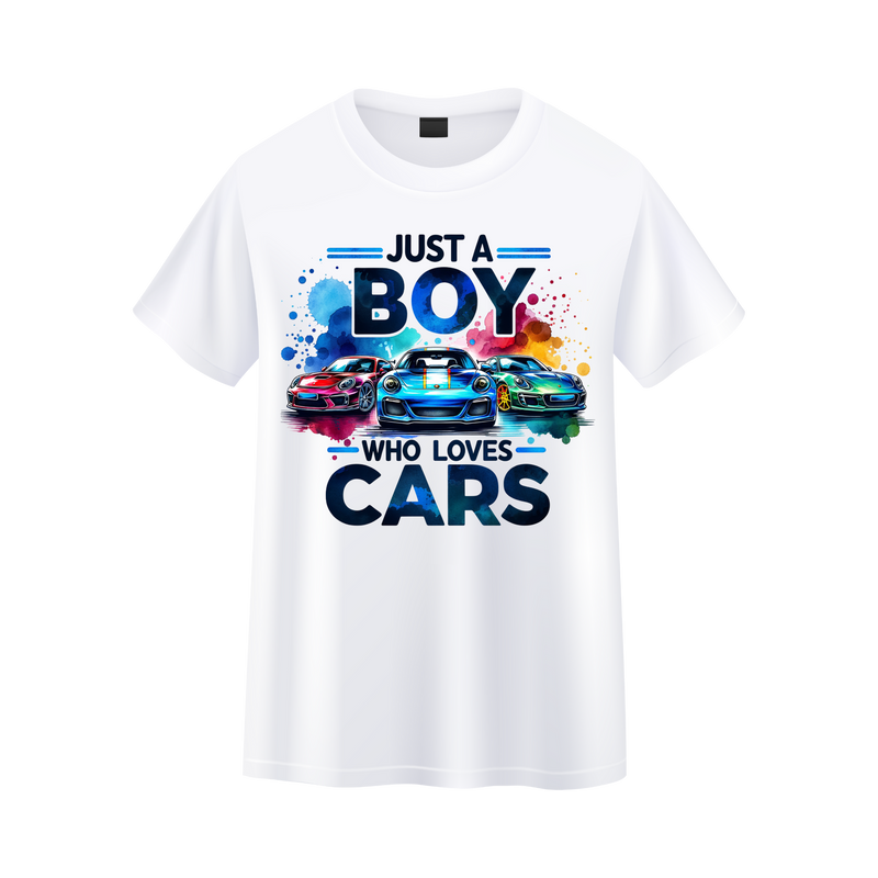 DTF Transfer Sheet - Just a boy that love Cars