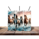 20oz Skinny Tumbler Printed Paper - Wild Horses