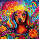 Sublimation Mug Print with Coaster Print - Rainbow Dachhound