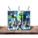 Printed Sublimation Paper 20oz Tumbler - Grinch and Santa