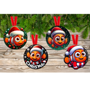 Orange Fish Christmas - Christmas Hanging Ornament Sublimation Prints