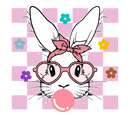 DTF Transfer Sheet - Pink Cute Bunny