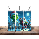 Printed Sublimation Paper 20oz Tumbler - Grinch and Santa