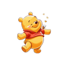 DTF Transfer Sheet - Yellow Bear and Butterfly