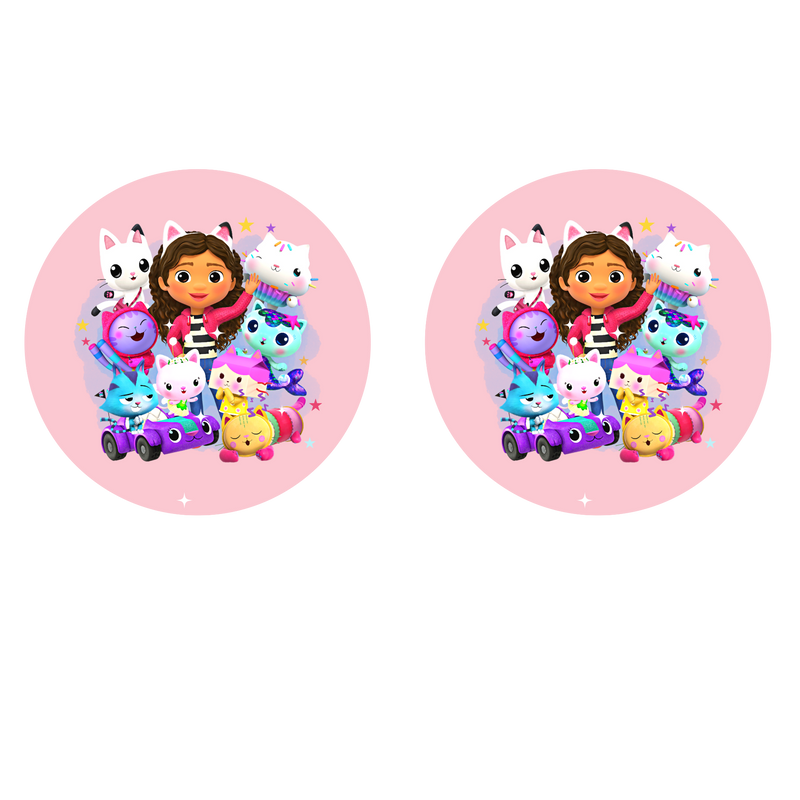 5cm Round Keyring Print - Dolls