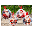 Jolly Santa Hanging Ornament Sublimation Prints