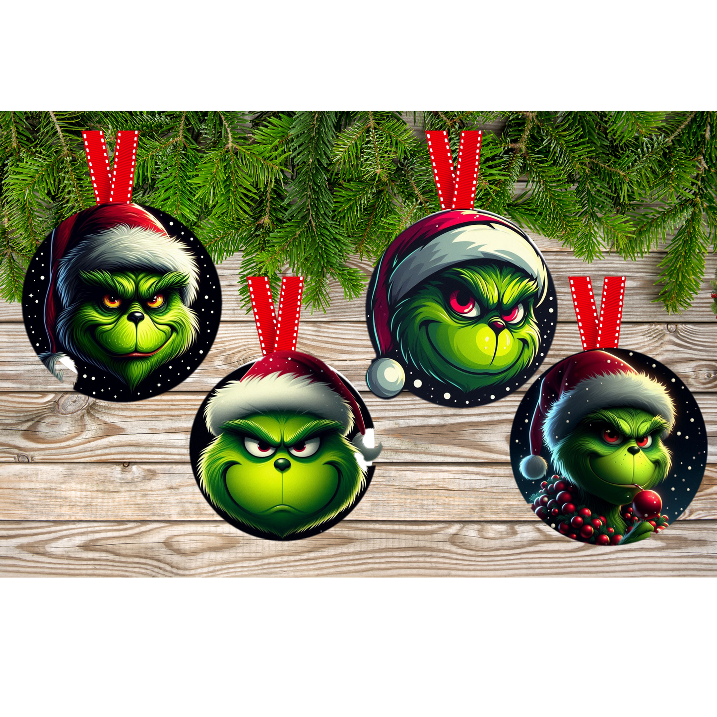 Grinch #4 - Christmas Hanging Ornament Sublimation Prints