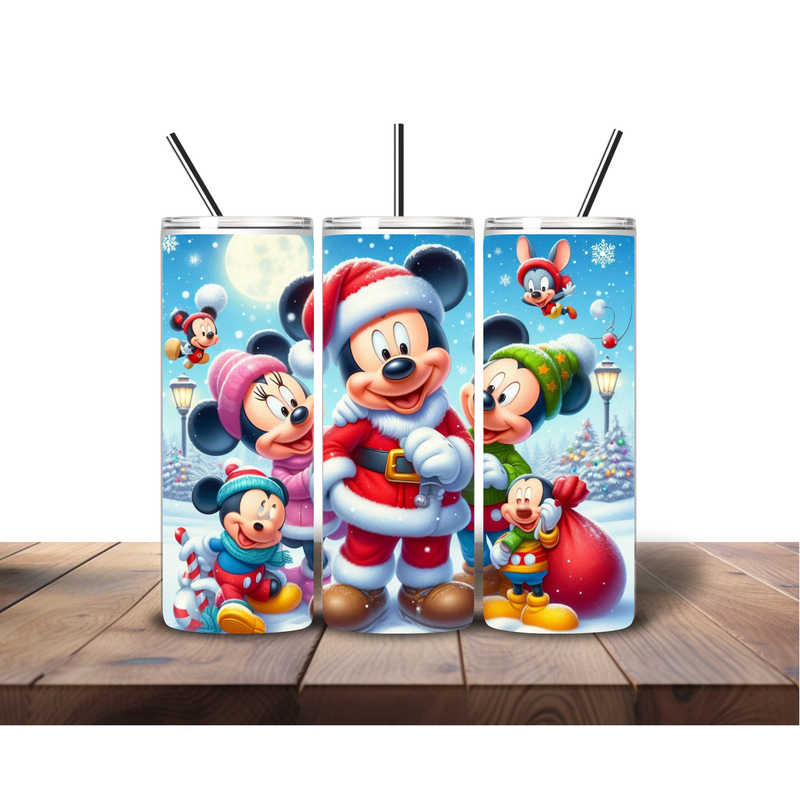 Printed Sublimation Paper 20oz Tumbler - Mouse Christmas