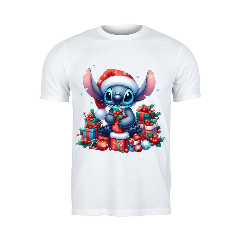 DTF Transfer Sheet - Blue Alien Christmas