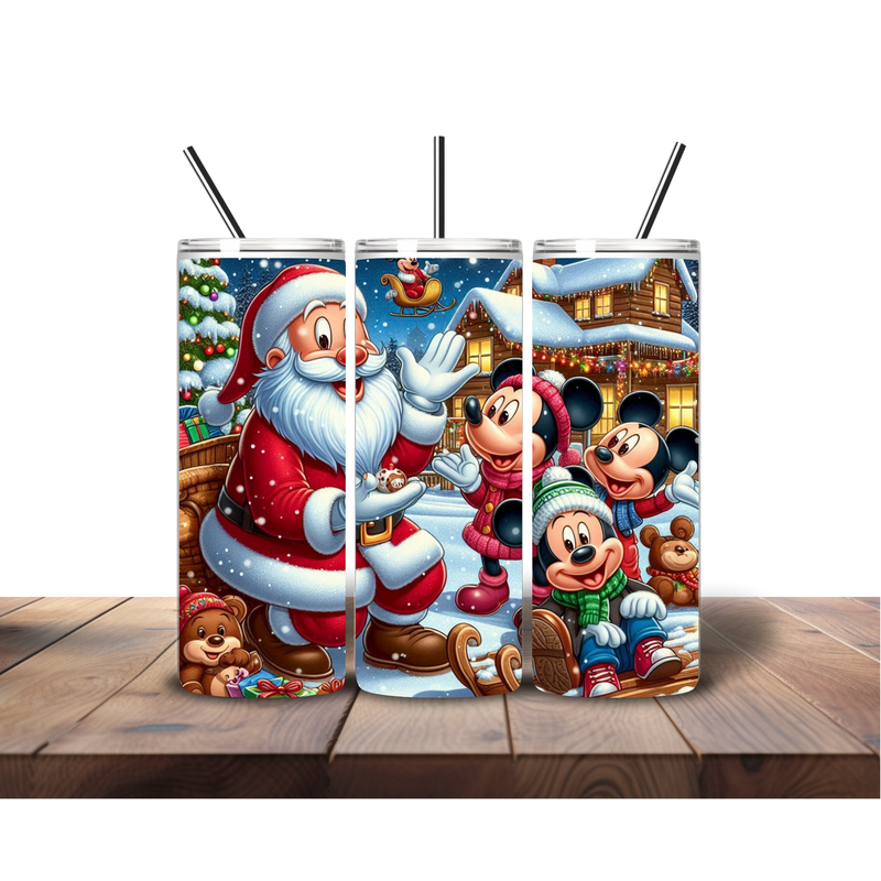 Printed Sublimation Paper 20oz Tumbler - Mouse Christmas