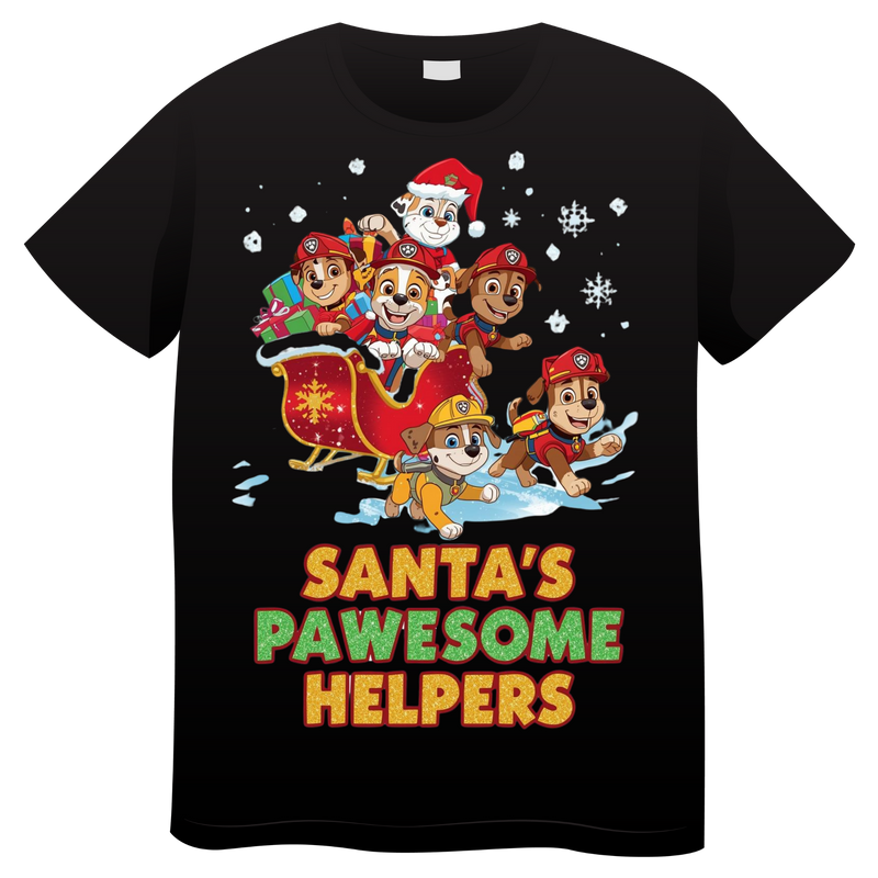 DTF Transfer Sheet - Santa's Pawsome Helpers