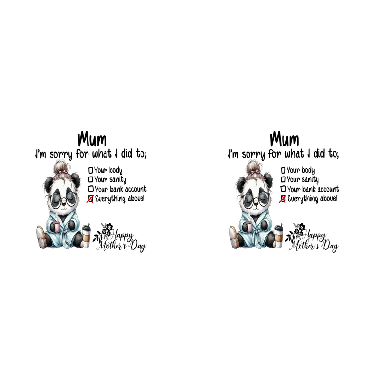 Elephant Mother's Day Printed Sublimation Paper for 11oz mug.