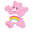 DTF Transfer Sheet - Rainbow Care Bear