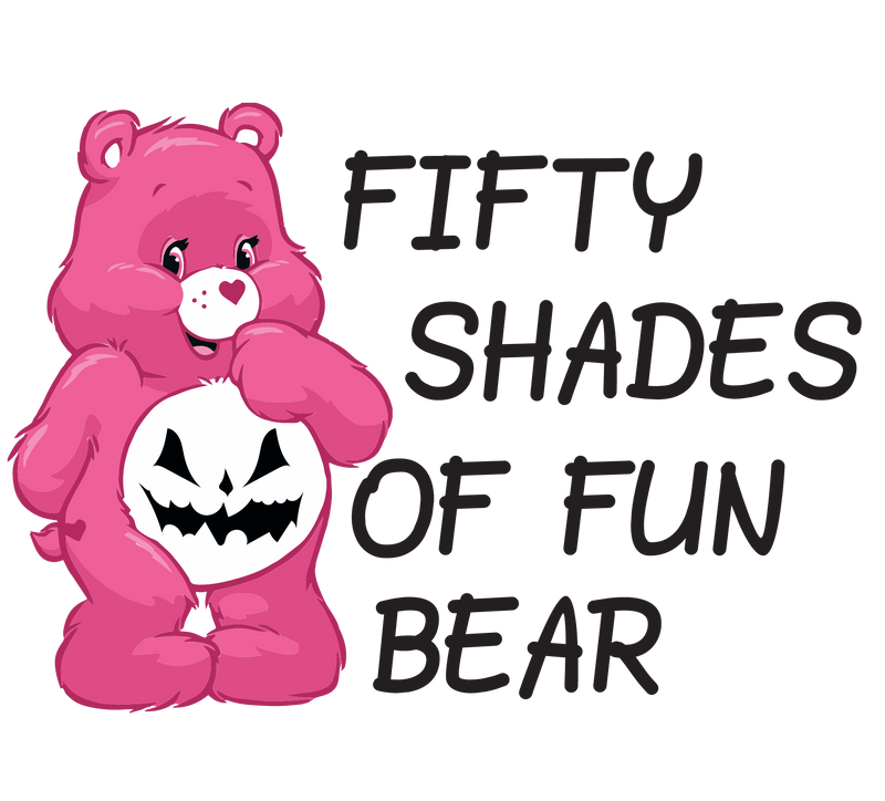 DTF Transfer Sheet - Fifty Shades Care Bears