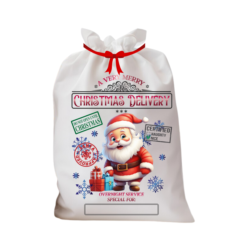 Santa Sack DTF Print - Christmas Santa
