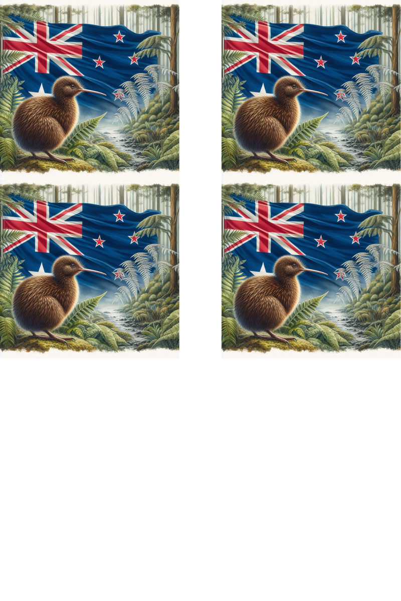 Kiwi - Sublimation Coaster Prints 4 Per Pkt 4"x4"