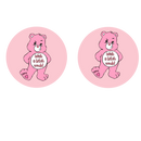 5cm Round Keyring Print - Naughty Care Bear