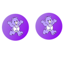 5cm Round Keyring Print - Naughty Care Bear