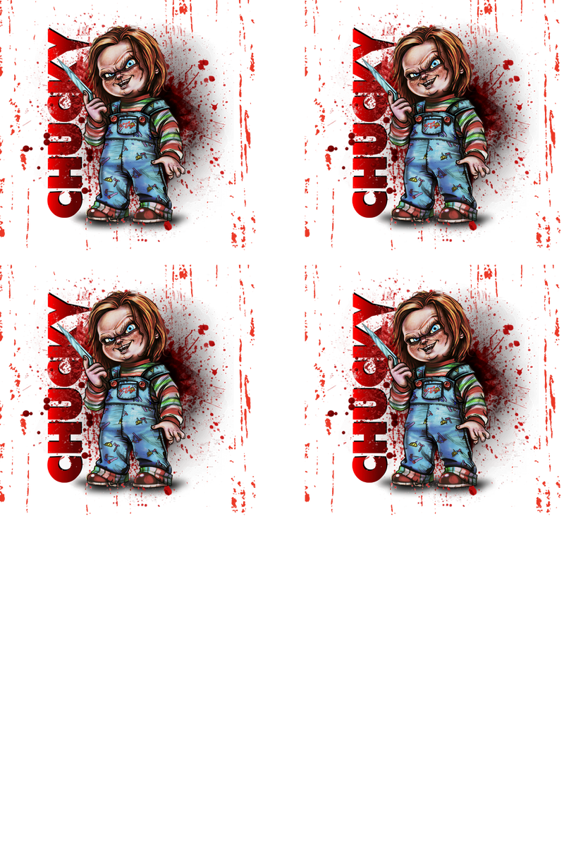 Chucky - Sublimation Coaster Prints 4 Per Pkt 4"x4"