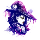 Purple Witch 20oz Skinny Tumbler Printed Paper