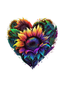 DTF Transfer Sheet - Sunflower Heart
