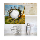 Square Clock Sublimation Print - Golf
