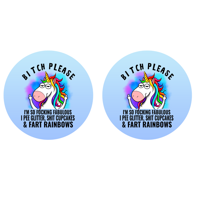 5cm Round Keyring Print - Bi*tch Please