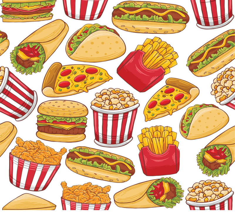 Fast Food 20oz Skinny Tumbler Printed Paper