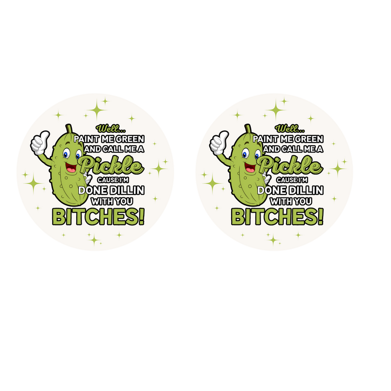 5cm Round Keyring Print - Funny Pickle