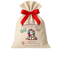 Santa Sack DTF Print - Unicorn Lights