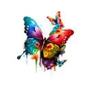 DTF Transfer Sheet - Watercolour Butterfly