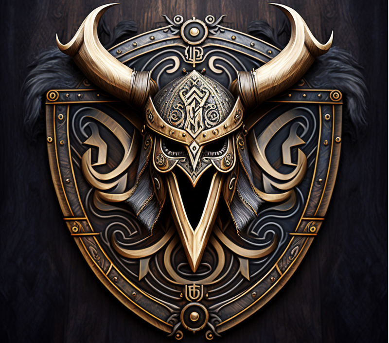 Viking Horn 20oz Skinny Tumbler Printed Paper