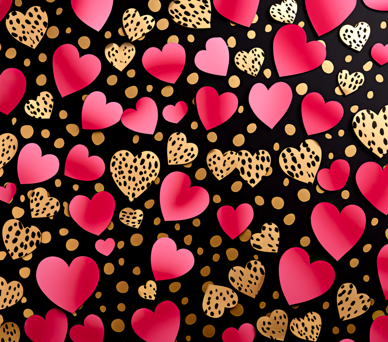 Leopard Hearts 20oz Skinny Tumbler Printed Paper