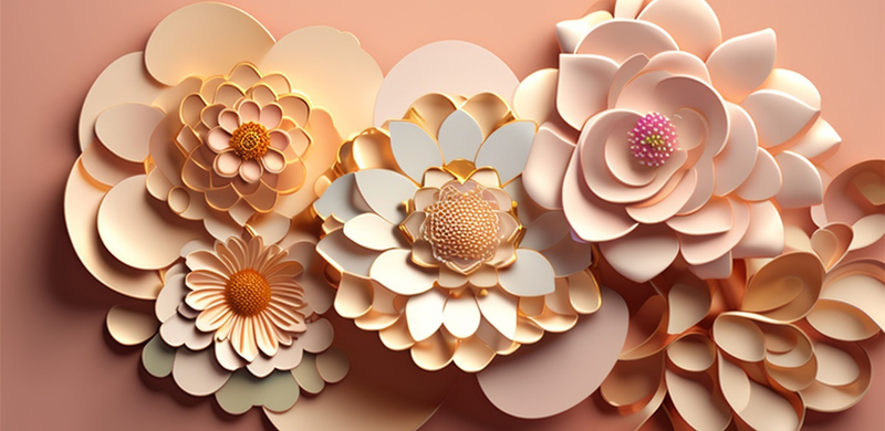 3D Vintage Flowers Printed Sublimation Paper for 11oz mug -