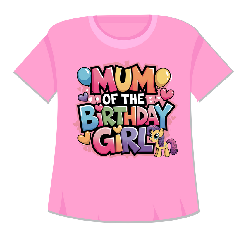 DTF Transfer Sheet - Mum of the Birthday Girl