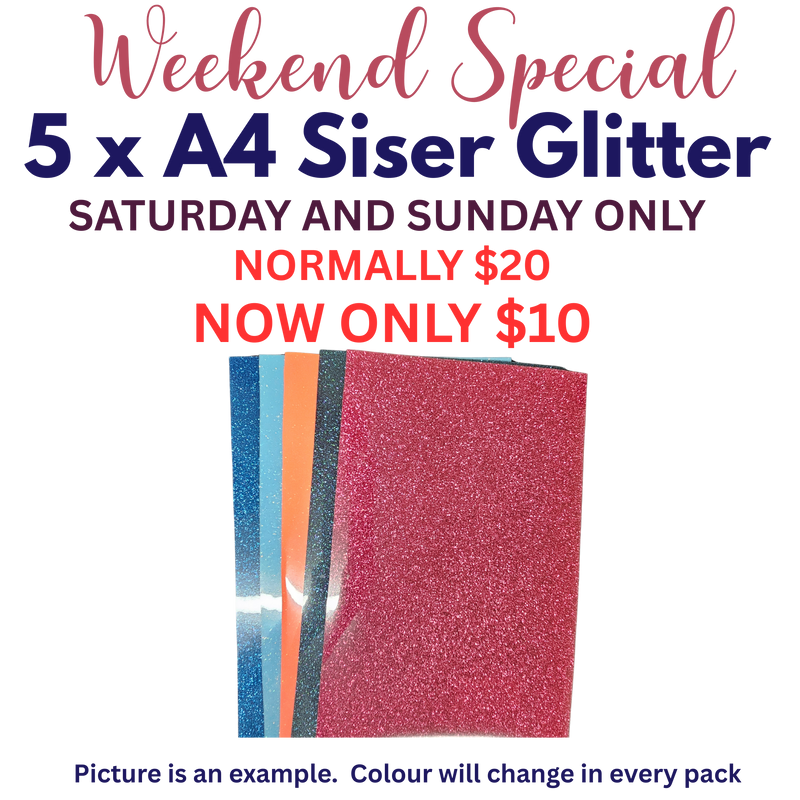 A4 HTV Glitter Pack