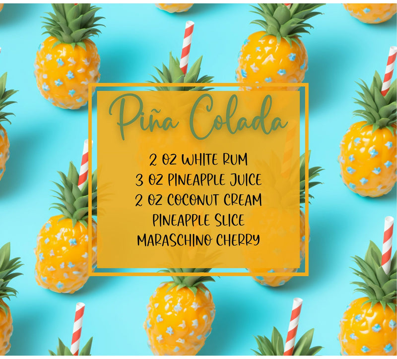 Pina Colada 20oz Skinny Tumbler Printed Paper