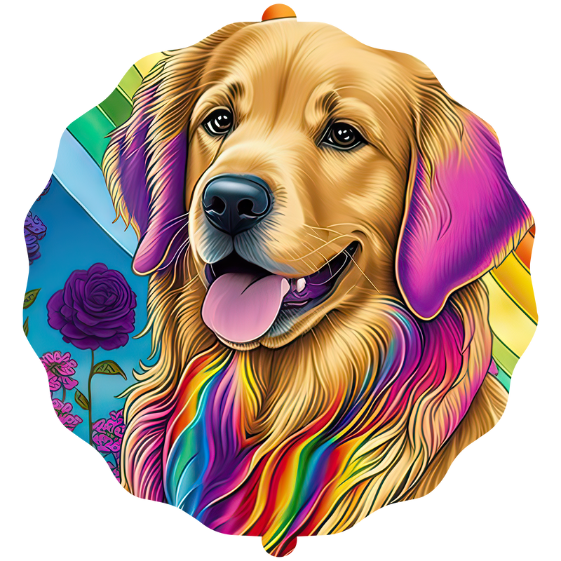 Golden Retriever Wind Spinner design to fit an 8' Spinner.