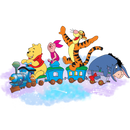 DTF Transfer Sheet - Yellow Bear and Friends on a Train