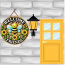 Sublimation Round Welcome Print - Welcome Friends