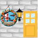 Sublimation Round Welcome Print - Piggy Welcome