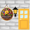 Sublimation Round Welcome Print - Gold Floral