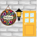 Sublimation Round Welcome Print - Colourful Flowers