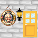 Sublimation Round Welcome Print - Beware of the Granny