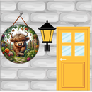 Sublimation Round Welcome Print - Welcome Cow