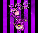 Purple we are all mad here 20oz Skinny Tumbler Printed Paper