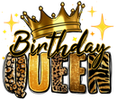 DTF Transfer Sheet - Leopard Birthday Queen