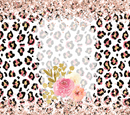 20oz Skinny Tumbler Printed Paper - Blank Pink Leopard